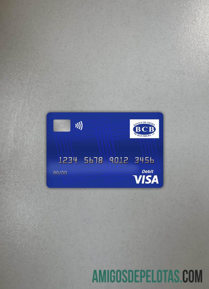 Burundi Credit Bank Of Bujumbura Visa Cartão de Débito Photolook Front exemplo